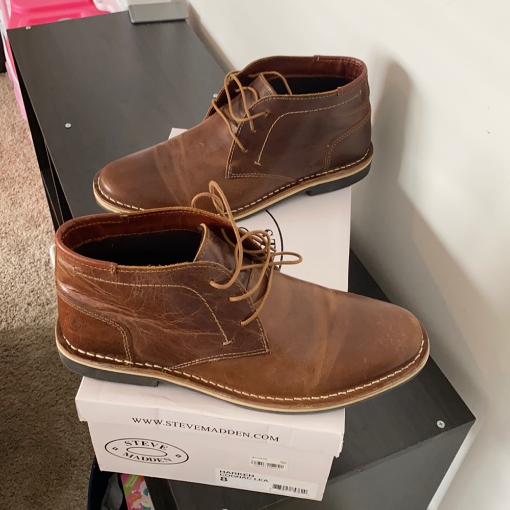Steve Madden Fall Boots in Cognac size 8